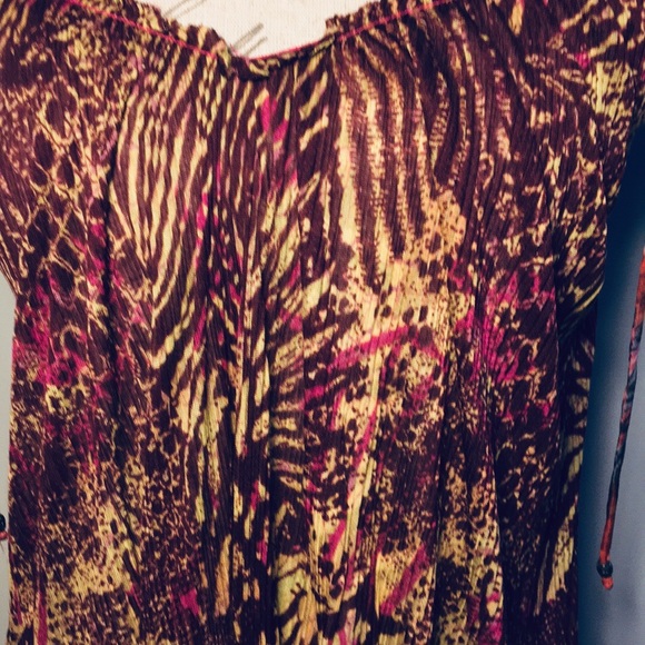 NWOT Free People patterned flouncy strappy tank S - Picture 2 of 8